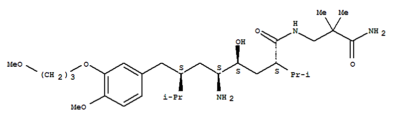 阿利克侖; (2S,4S,5S,7S)-5-氨基-N-(2-氨基甲?；?2-甲基丙基)-4-羥基-2-異丙基-7-[4-甲氧基-3-(3-甲氧基丙氧基)芐基]-8-甲基壬酰胺